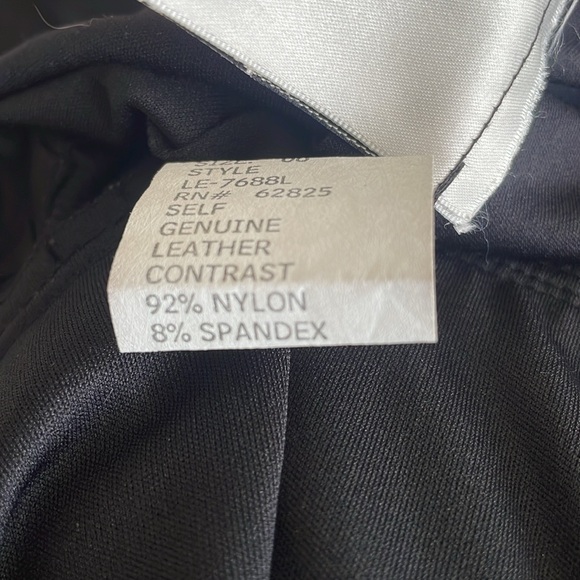 VINTAGE 90’S BLACK LEATHER WITH LINED FABRIC BOTTOM - Picture 7 of 8